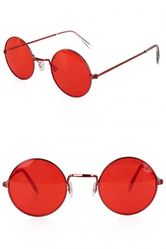 verkoop - attributen - Brillen - Hippie bril rood